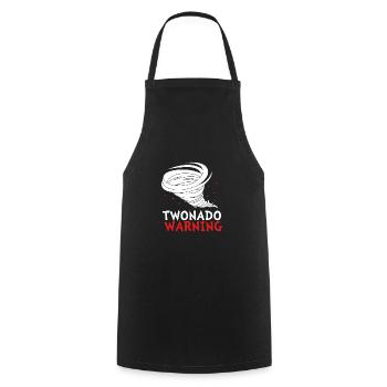 Tornado Birthday Children's Birthday Party - Cooking Apron - black - Front - AI Model Male 185 dark (185cm)
