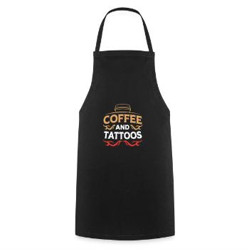 Tattoo Artist Tattoo Artist Tattooed Tattoo - Cooking Apron - black - Front - AI Model Male 185 dark (185cm)