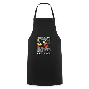 Trail running - Cooking Apron - black - Front - AI Model Male 185 dark (185cm)