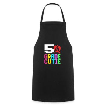 5th Grade - Cooking Apron - black - Front - AI Model Male 185 dark (185cm)