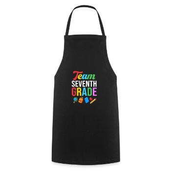 7th Grade - Cooking Apron - black - Front - AI Model Male 185 dark (185cm)