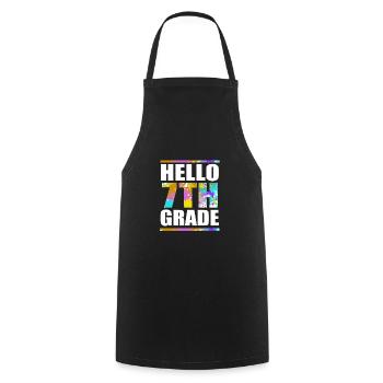 7th Grade - Cooking Apron - black - Front - AI Model Male 185 dark (185cm)