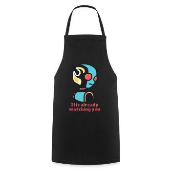 L’IA vous surveille déjà - Tablier de cuisine - noir - Devant - AI Model Male 185 dark (185cm)