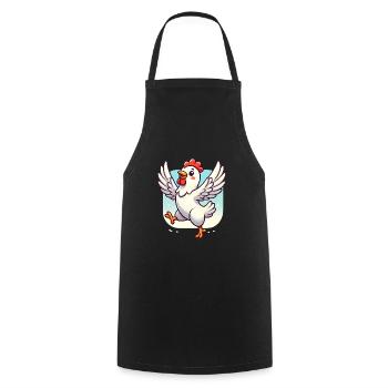 Lifes Better with Chickens Graphic - Cooking Apron - black - Front - AI Model Male 185 dark (185cm)