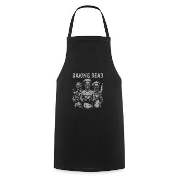 Baking Dead - backende Zombies - Kochschürze - Schwarz - Vorne - AI Model Male 185 dark (185cm)
