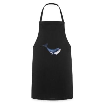 Cute friendly Whale - Cooking Apron - black - Front - AI Model Male 185 dark (185cm)