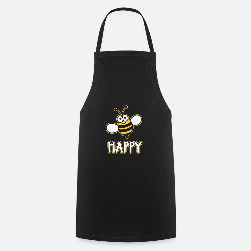 Bee happy - Tablier de cuisine - noir