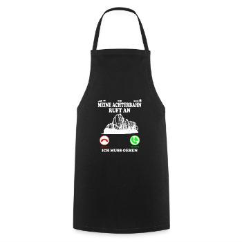 Achterbahn Shirt Ruft an Spruch - Kochschürze - Schwarz - Vorne - AI Model Male 185 dark (185cm)