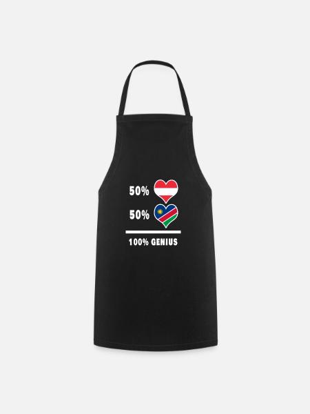 Österreich und Namibia genial / Geschenk - Kochschürze - Schwarz