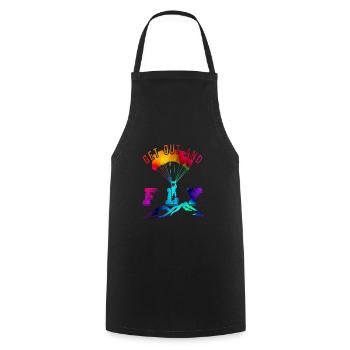 Paragliding - Cooking Apron - black - Front - AI Model Male 185 dark (185cm)