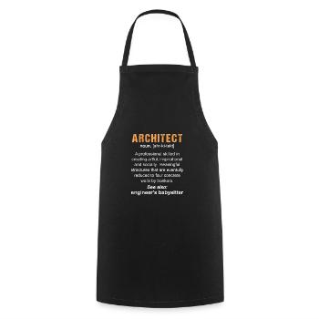 Architecte - Tablier de cuisine - noir - Devant - AI Model Male 185 dark (185cm)