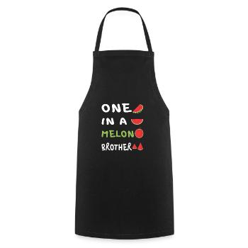 Einer in einer Melone - Kochschürze - Schwarz - Vorne - AI Model Male 185 dark (185cm)