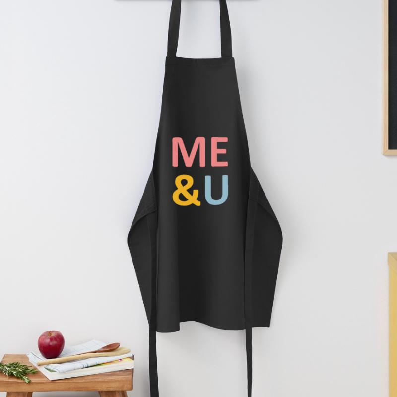 ★ Couleurs de conception modifiables ★ Moi et U (moi et vous) Tablier de cuisine