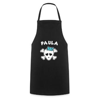 Pirate Paula Design for Girls and Women - Cooking Apron - black - Front - AI Model Male 185 dark (185cm)