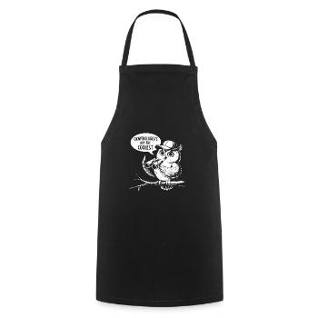 Ornithologists are the coolest funny owl - Cooking Apron - black - Front - AI Model Male 185 dark (185cm)