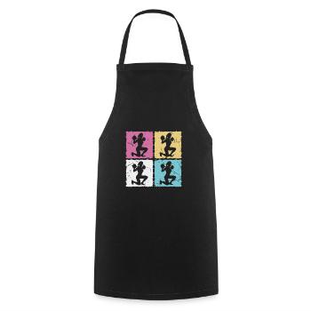Woman at the dumbbell workout in the gym - Cooking Apron - black - Front - AI Model Male 185 dark (185cm)