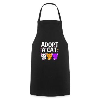 Cat Rescue Animal Rights Animal Rescue Animal Shelter - Cooking Apron - black - Front - AI Model Male 185 dark (185cm)