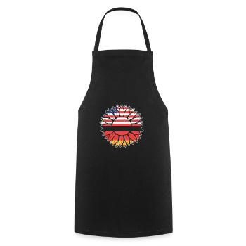 American German - Cooking Apron - black - Front - AI Model Male 185 dark (185cm)