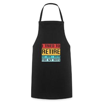 Retraité Retraité Retraité - Tablier de cuisine - noir - Devant - AI Model Male 185 dark (185cm)