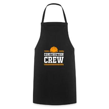 Construction worker construction site - Cooking Apron - black - Front - AI Model Male 185 dark (185cm)