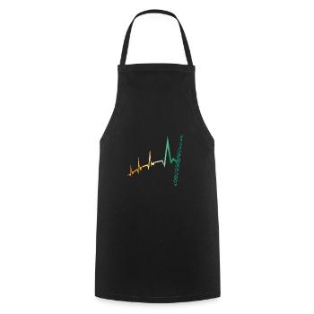 Flute Heartbeat Flute - Cooking Apron - black - Front - AI Model Male 185 dark (185cm)