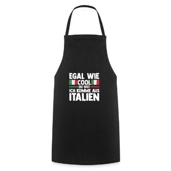 Italians Italy - Cooking Apron - black - Front - AI Model Male 185 dark (185cm)