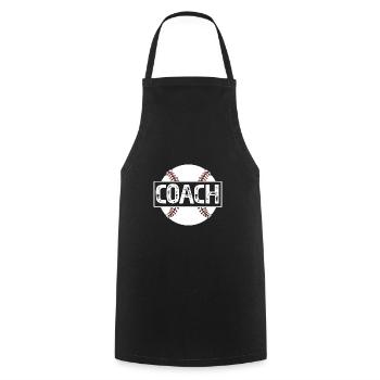 Baseball Coach - Cooking Apron - black - Front - AI Model Male 185 dark (185cm)