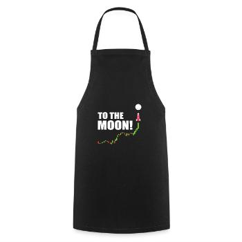 Bitcoin à la lune - Tablier de cuisine - noir - Devant - AI Model Male 185 dark (185cm)