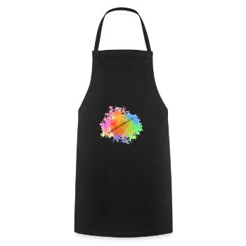 Flute player - Cooking Apron - black - Front - AI Model Male 185 dark (185cm)