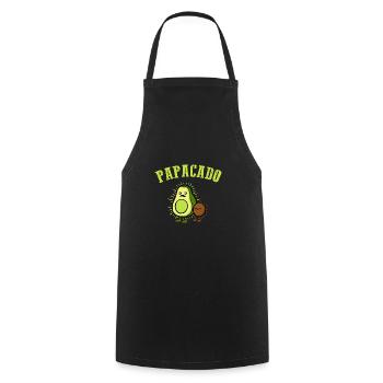 Papacado Papa Vater Baby - Kochschürze - Schwarz - Vorne - AI Model Male 185 dark (185cm)