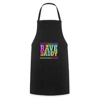 Rave Raver Musique techno Techno basse Table de mixage - Tablier de cuisine - noir - Devant - AI Model Male 185 dark (185cm)