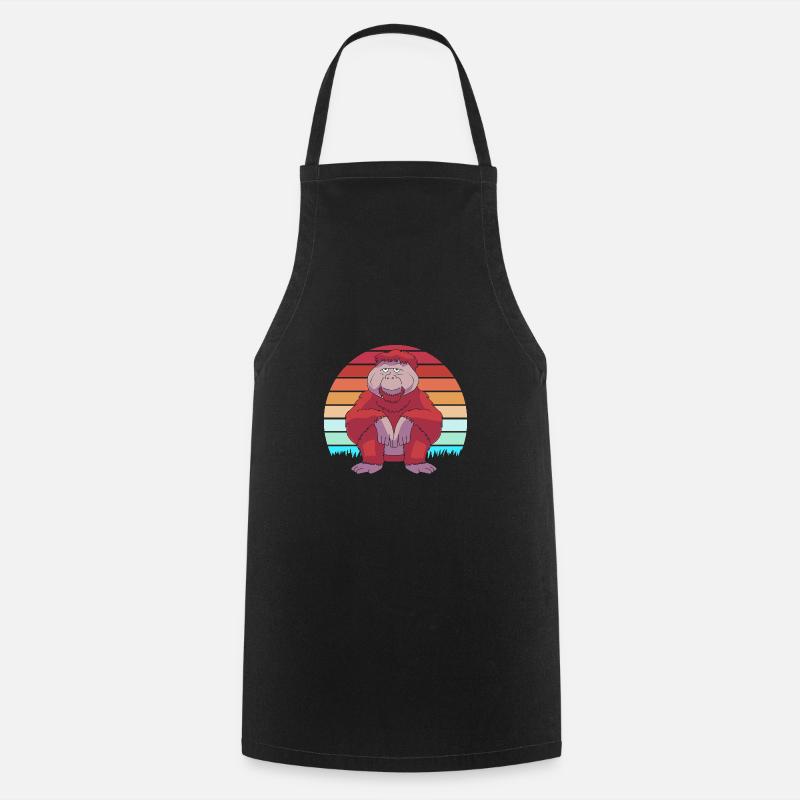 Orang-outan - Tablier de cuisine - noir