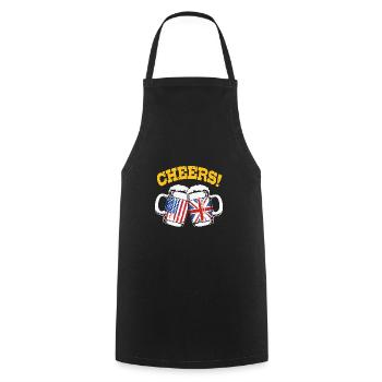 Angleterre - Tablier de cuisine - noir - Devant - AI Model Male 185 dark (185cm)