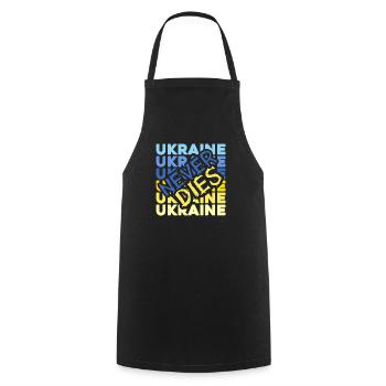 UKRAINE support Selenskyj slava ukraini - Kochschürze - Schwarz - Vorne - AI Model Male 185 dark (185cm)
