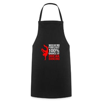 Breakdancing - Cooking Apron - black - Front - AI Model Male 185 dark (185cm)