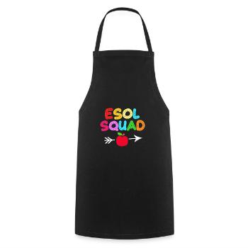 English Teacher English Teacher - Cooking Apron - black - Front - AI Model Male 185 dark (185cm)