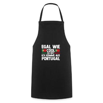 Portugiesen Portugal - Kochschürze - Schwarz - Vorne - AI Model Male 185 dark (185cm)