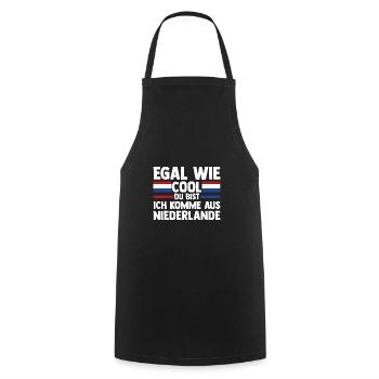 Netherlands Netherlands Holland - Cooking Apron - black - Front - AI Model Male 185 dark (185cm)