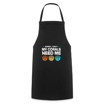 Aquarium Aquarist - Cooking Apron - black - Front - AI Model Male 185 dark (185cm)