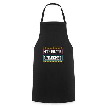 4th Grade - Cooking Apron - black - Front - AI Model Male 185 dark (185cm)