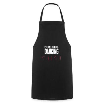 Salsa Tänzer Tänzerin - Kochschürze - Schwarz - Vorne - AI Model Male 185 dark (185cm)