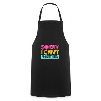 Retirement 2025 Pensioner Pension Pensioner - Cooking Apron - black - Front - AI Model Male 185 dark (185cm)