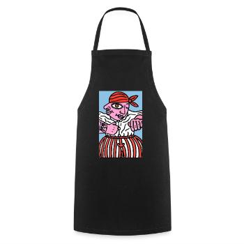 Lou Nissart - Tablier de cuisine - noir - Devant - AI Model Male 185 dark (185cm)