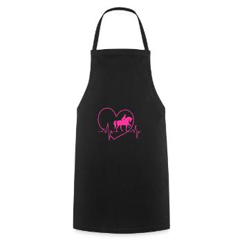 Dressur Dressurpferd Dressurreiter - Kochschürze - Schwarz - Vorne - AI Model Male 185 dark (185cm)