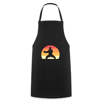 Karate Selbstverteidigung - Kochschürze - Schwarz - Vorne - AI Model Male 185 dark (185cm)