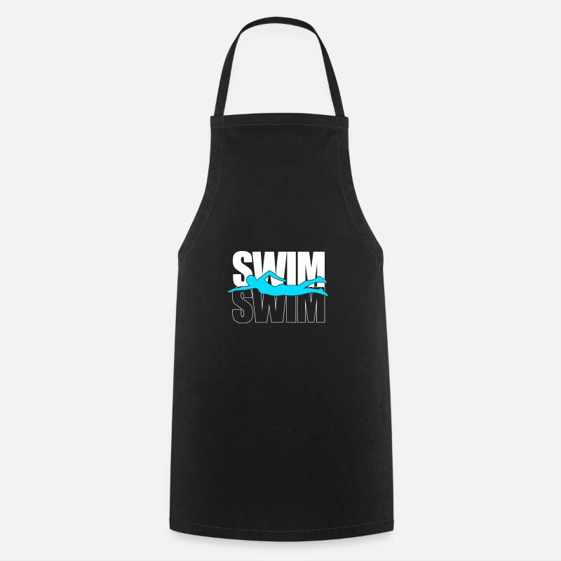 Swimming Swimmers Swimming Pool Swimming Instructors - Cooking Apron - black