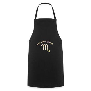 Zodiac sign Scorpio - Cooking Apron - black - Front - AI Model Male 185 dark (185cm)