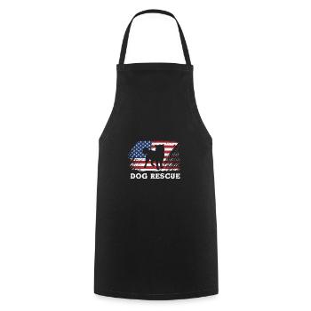 Dog Rescue Animal Rights Animal Rescue Animal Shelter - Cooking Apron - black - Front - AI Model Male 185 dark (185cm)