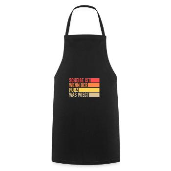 Shit Is When The Fart Weighs What - Cooking Apron - black - Front - AI Model Male 185 dark (185cm)