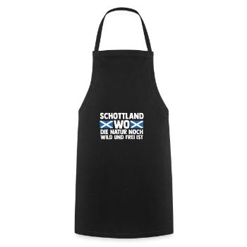 Scots Scottish Scotland - Cooking Apron - black - Front - AI Model Male 185 dark (185cm)